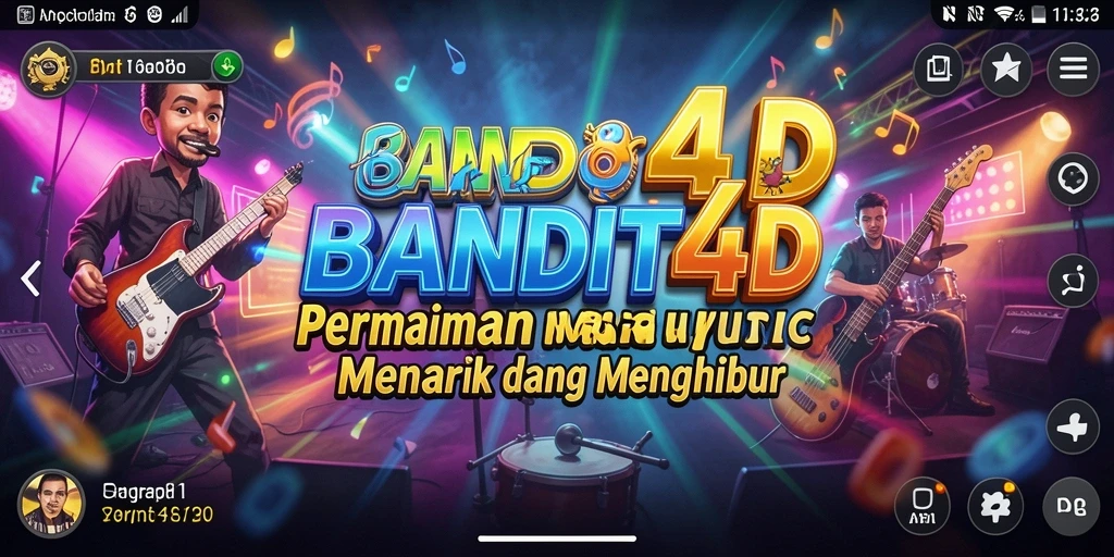 Screenshot gameplay BANDIT4D menunjukkan keseruan dalam bermain musik.