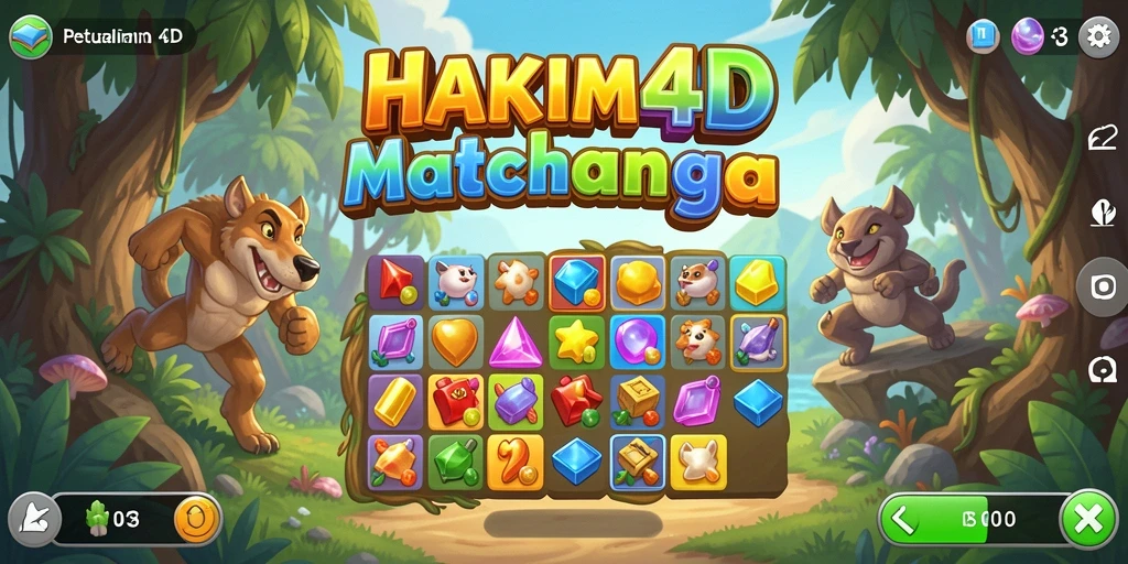 Tampilan menarik dari gameplay HAKIM4D yang penuh warna.