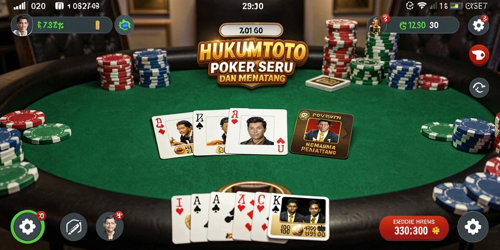 Gameplay seru di HUKUMTOTO dengan berbagai mode Poker.