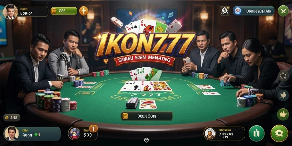 Screenshot gameplay <strong>IKON777</strong> menampilkan aksi seru permainan Poker.
