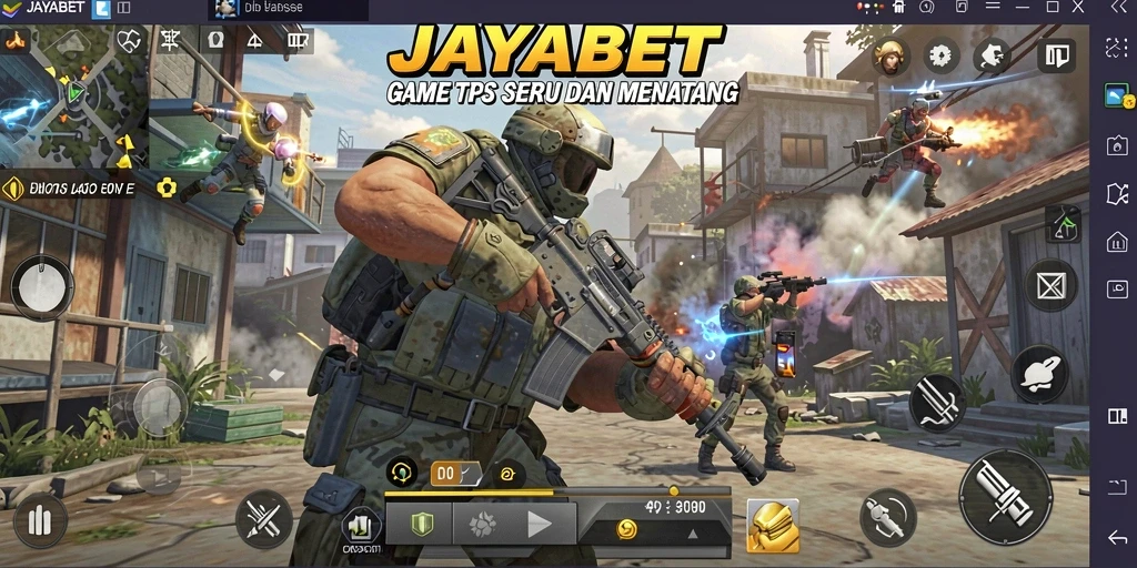 Screenshot JAYABET menampilkan aksi seru dalam gameplay TPS.
