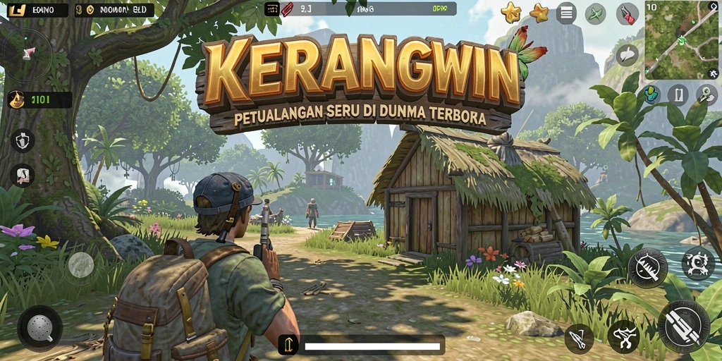 Screenshot menampilkan momen epik dalam gameplay KERANGWIN.