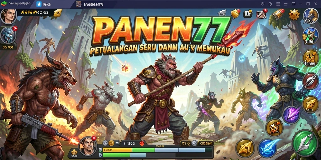 Tampilan aksi mendebarkan dalam gameplay PANEN77.