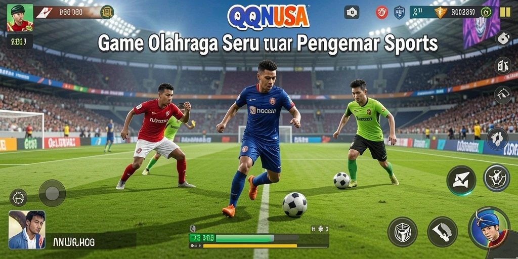 Gameplay seru dari QQNUSA yang menampilkan kompetisi olahraga.