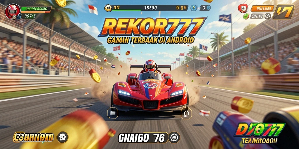 Screenshot gameplay <strong>REKOR777</strong> menampilkan balapan seru di lintasan menantang.