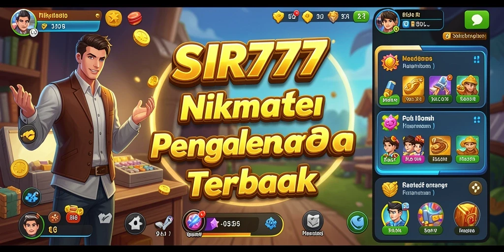 Screenshot permainan SR777 menampilkan aksi mengumpulkan sumber daya dan karakter yang menarik.