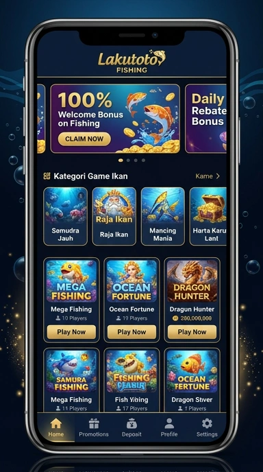 Screenshot antarmuka pengguna lakutoto yang intuitif.